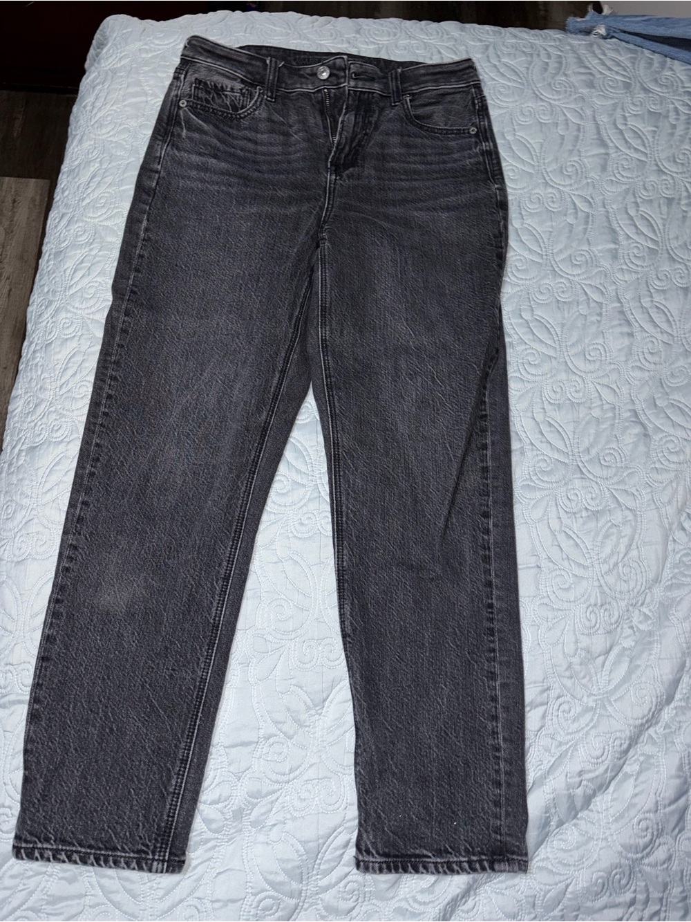 American Eagle Outfitters Black Straight-Leg Jeans